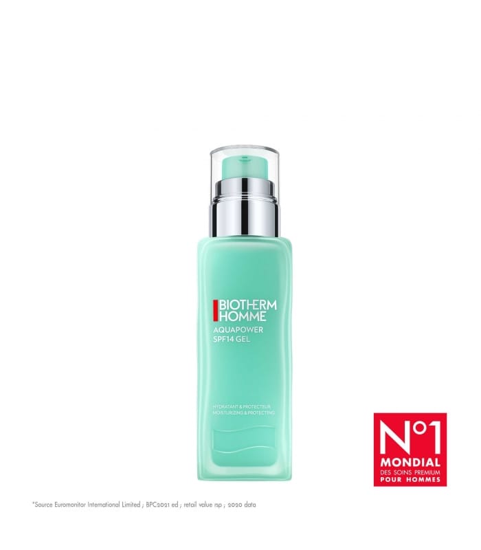 BIOTHERM-AQUAPOWER DAILY DEFENSE SPF14-Gel hydratant visage pour homme Anti-UV