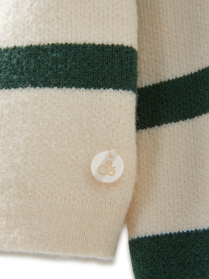 Scotch & Soda Cardigan in Creme/ Grün günstig kaufen