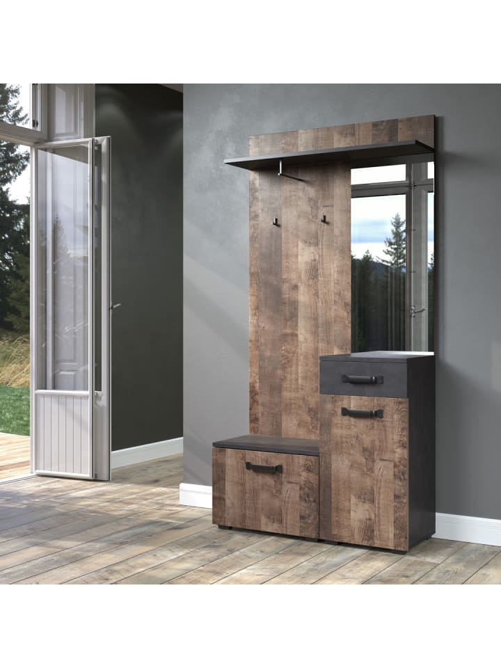 ebuy24 Kleiderschrank-Set Smile Grau 104 x 32 cm günstig kaufen onesize