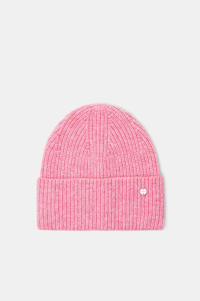 Set: Beanie und Schal in Rippstrick-Optik