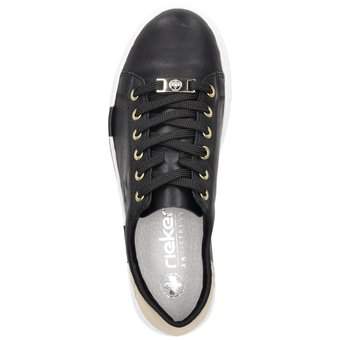Rieker Plateau Sneaker in schwarz