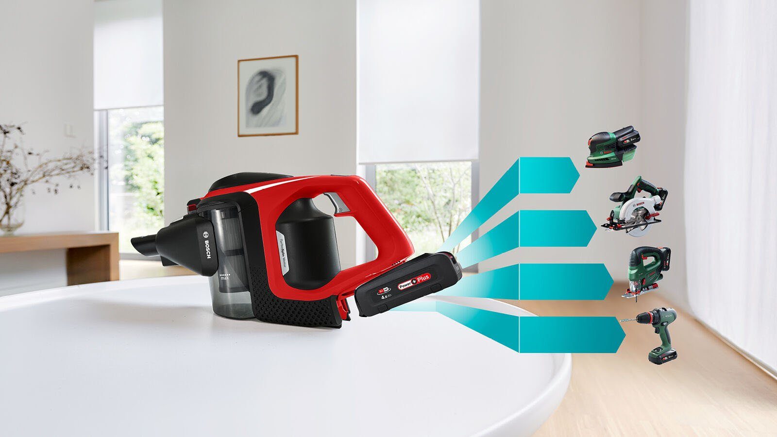 BOSCH Akku-Stielstaubsauger BCS8224PET Unlimited Serie 8 Gen2, beutellos, Ideal für Haustierbesitzer, rot/schwarz