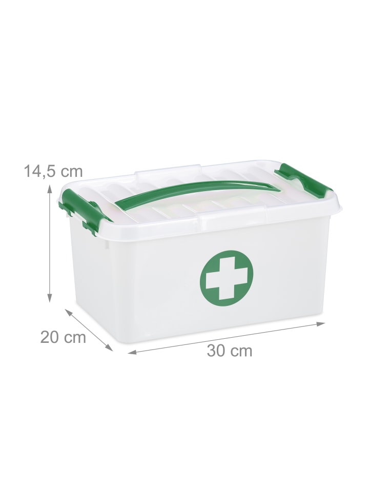 relaxdays Medizinbox in Weiß/ Grün günstig kaufen onesize