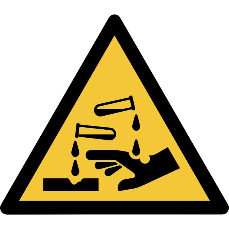 Djois Warnschild Warnung vor ätzenden Stoffen Klebstoff, einschraubbar PP (Polypropylen) 20 (B) x 0,14 (H) cm 3 Stück