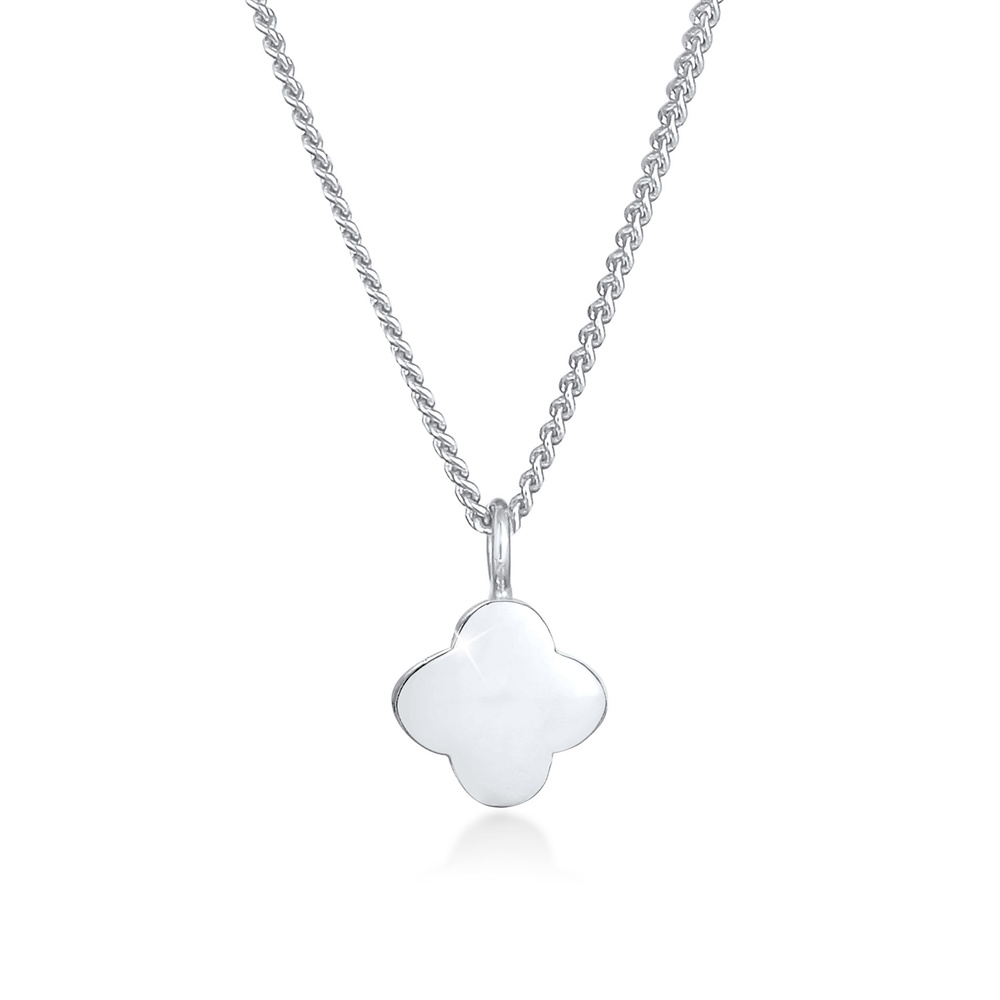 Elli Elli Collier Pendentif trèfle dame symbole de chance classique en argent sterling Bijoux