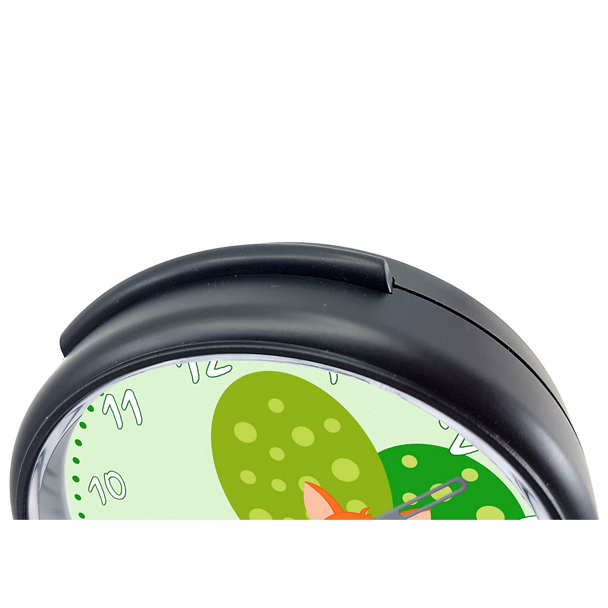Kinder Funkwecker personalisiert mit Namen Fuchs Atom-/Funkuhr, 12-Stunden-Anzeigeformat, Schlummerfunktion, Nachtlicht, Geräuschlos/Ohne Ticken