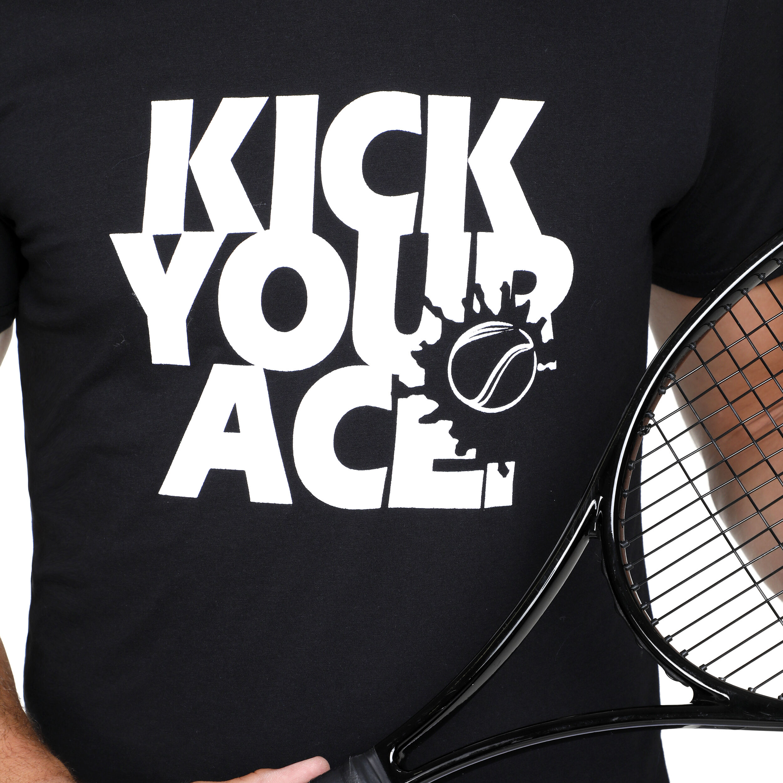 Kick Your Ace T-Shirt Herren - Schwarz, Weiß