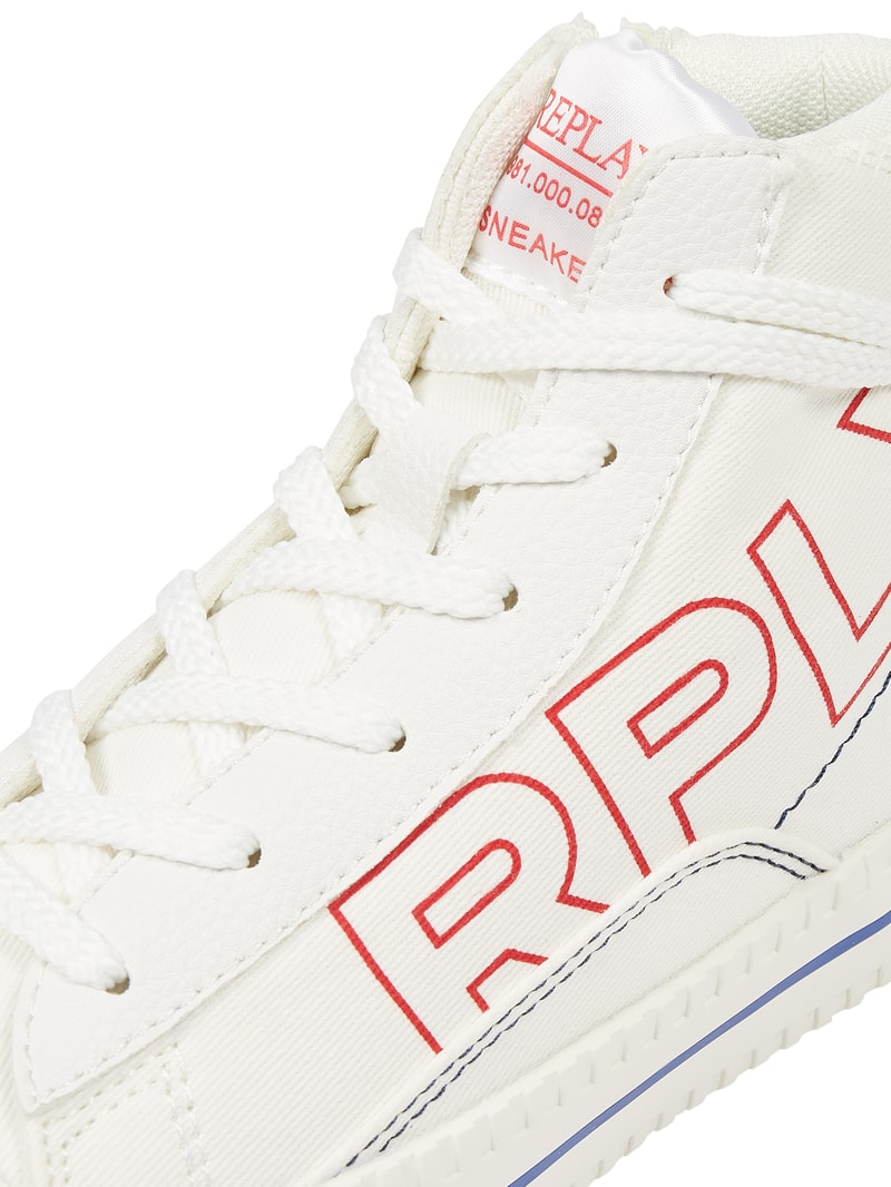 High Top Sneaker aus Canvas in weiß