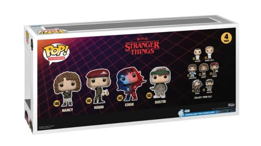 Funko - POP! - Stranger Things - Nancy, Robin, Eddie & Dustin 4-Pack