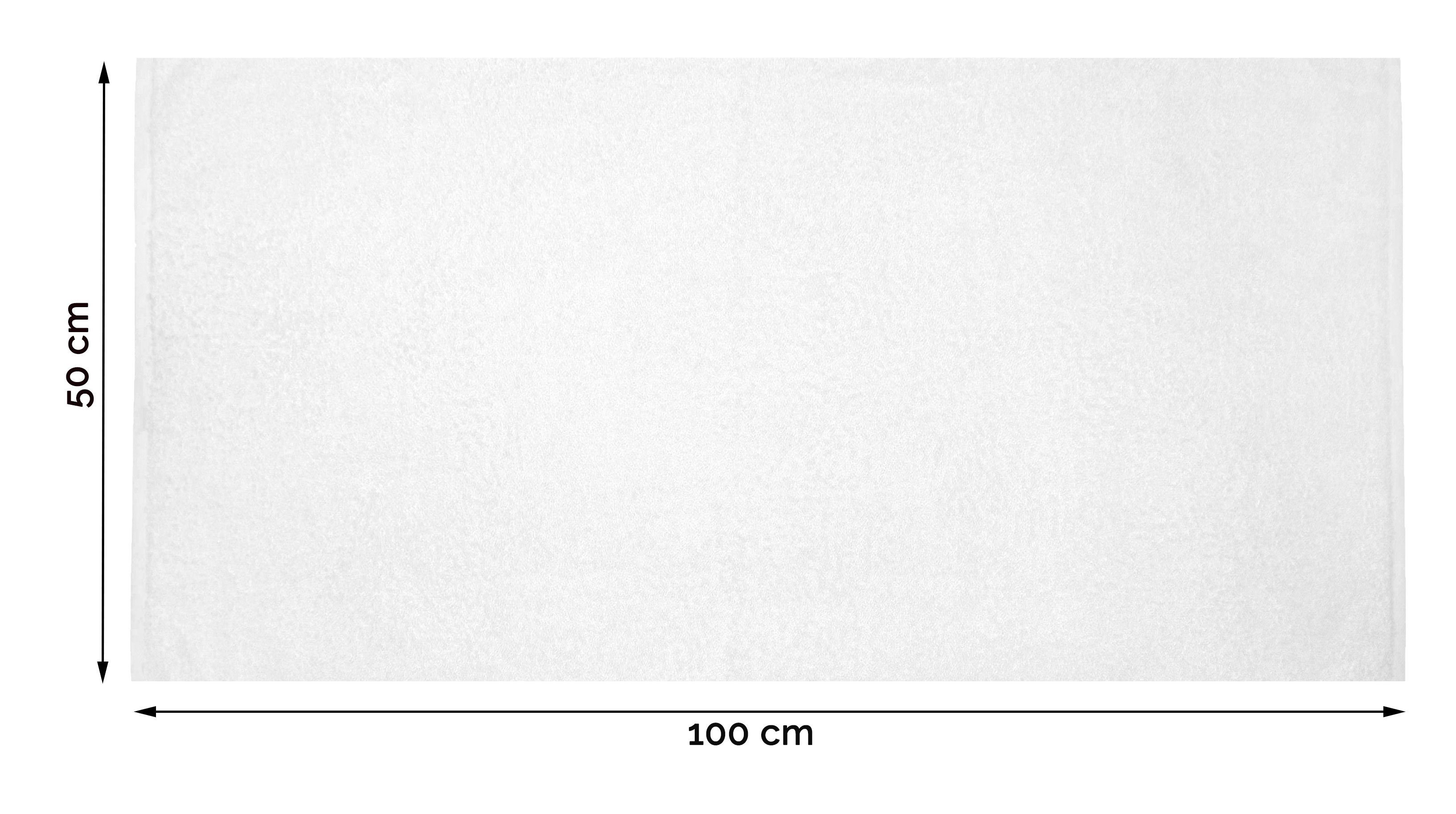 ZOLLNER Handtücher, Walkfrottier (4-St), 50 x 100 cm, 100% Baumwolle, vom Hotelwäschespezialisten