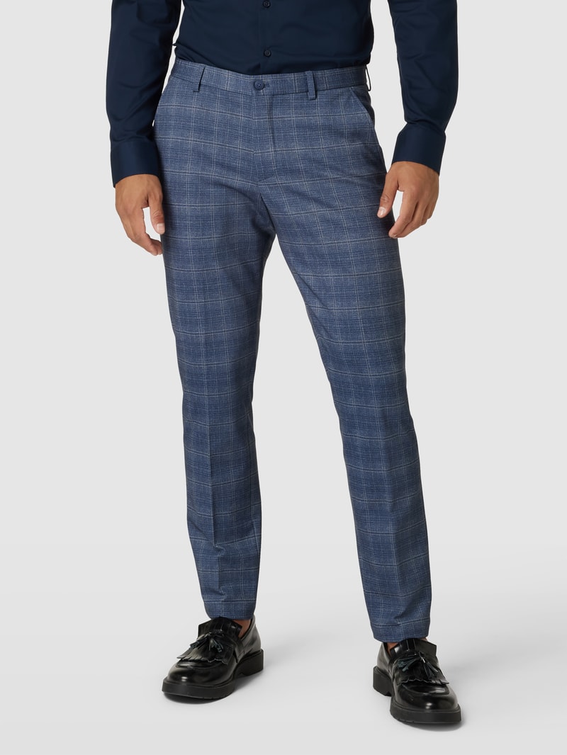 Anzughose mit Karomuster in jeans