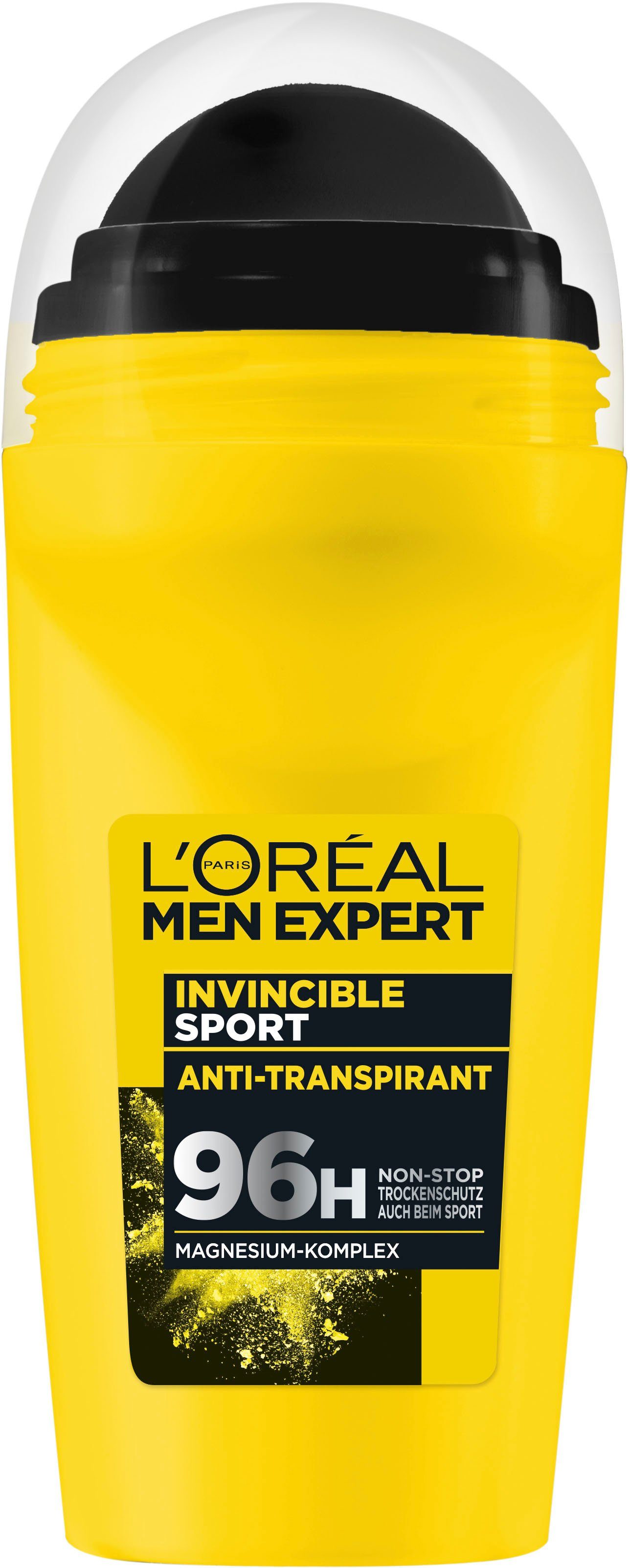 L'ORÉAL PARIS MEN EXPERT Deo-Roller Deo Roll-on Invincible Sport, Packung, 6-tlg.