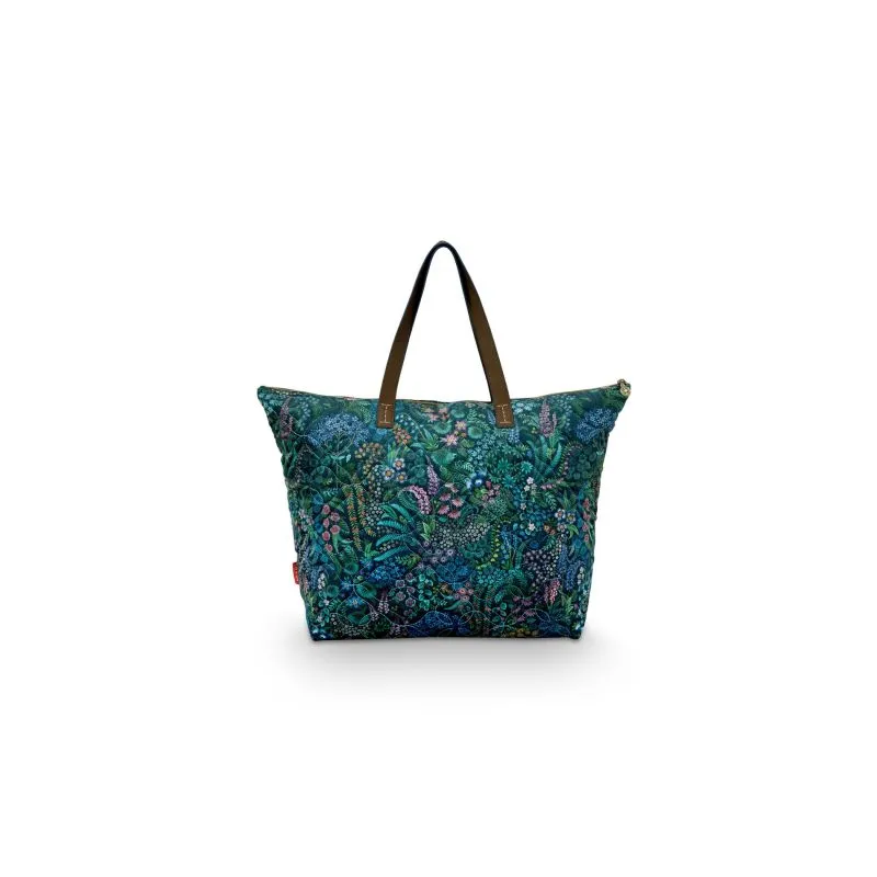 Pip Studio Tilda Tote Bag Querida Quilted Velvet - Dark Blue