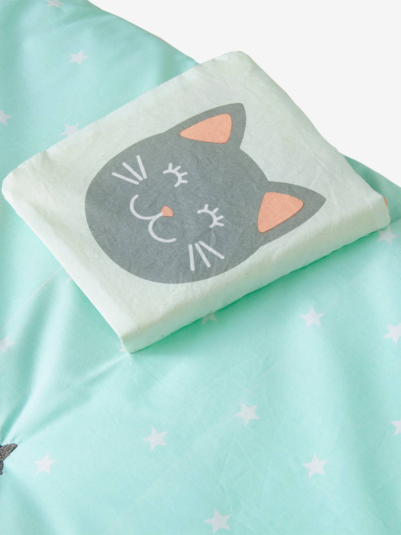 Vertbaudet Baby Activity-Decke FUNNY BABY - hellgrün bedruckt