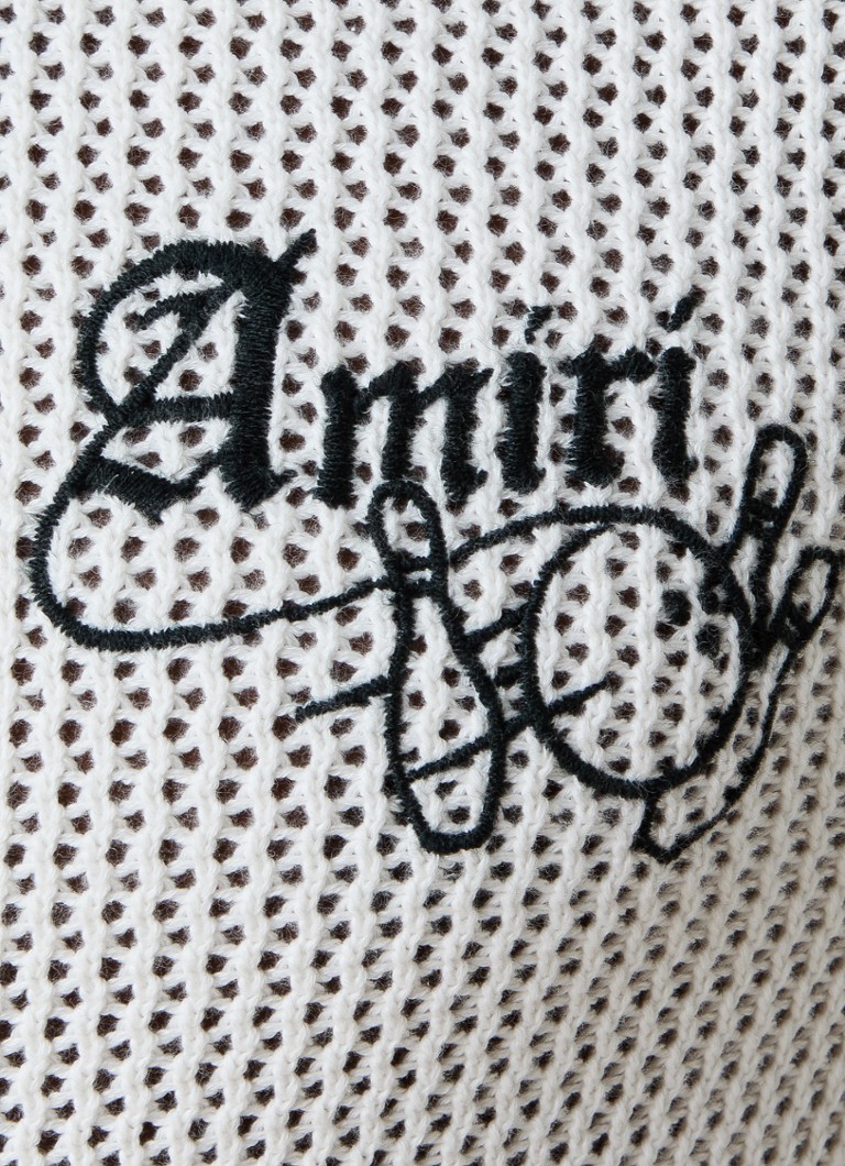AMRI Normaali istuvuus virkattu paita logobrodeerauksella