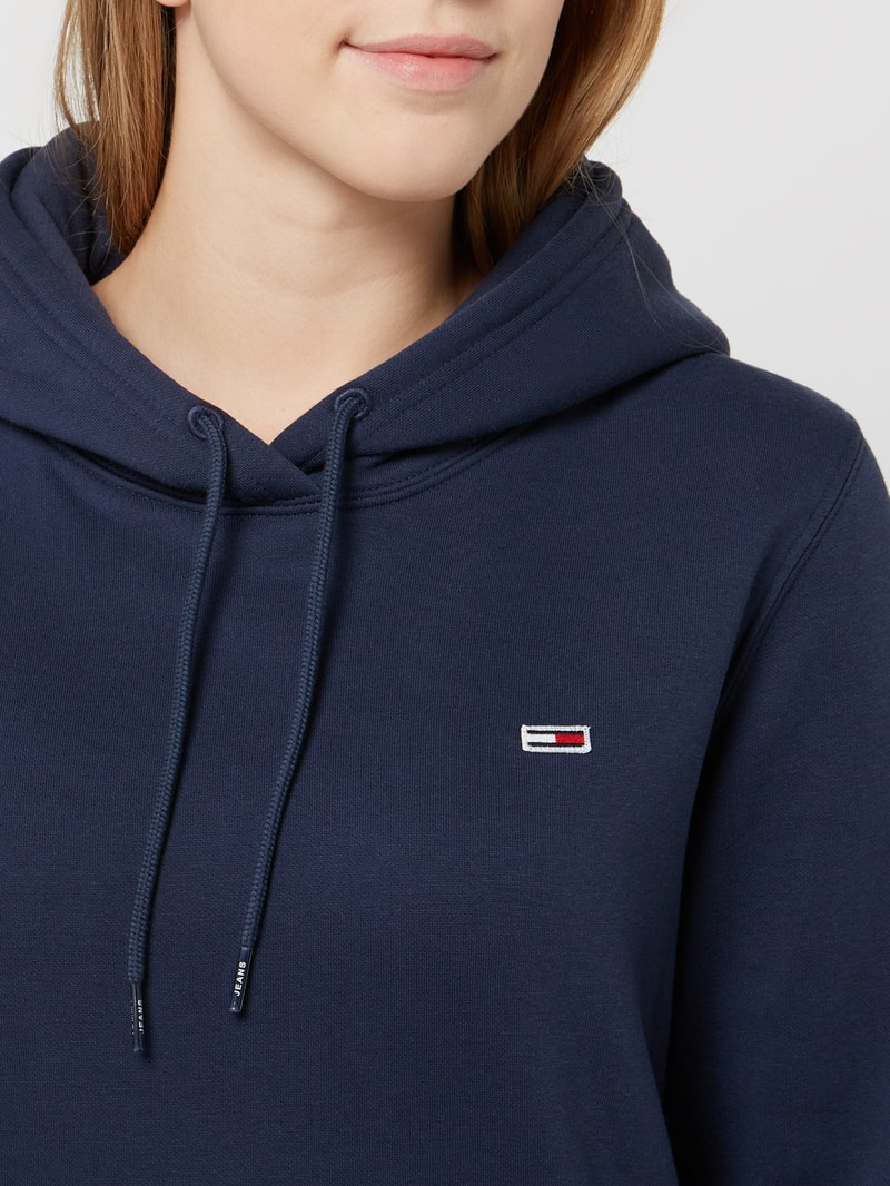 Hoodie aus Baumwollmischung in dunkelblau