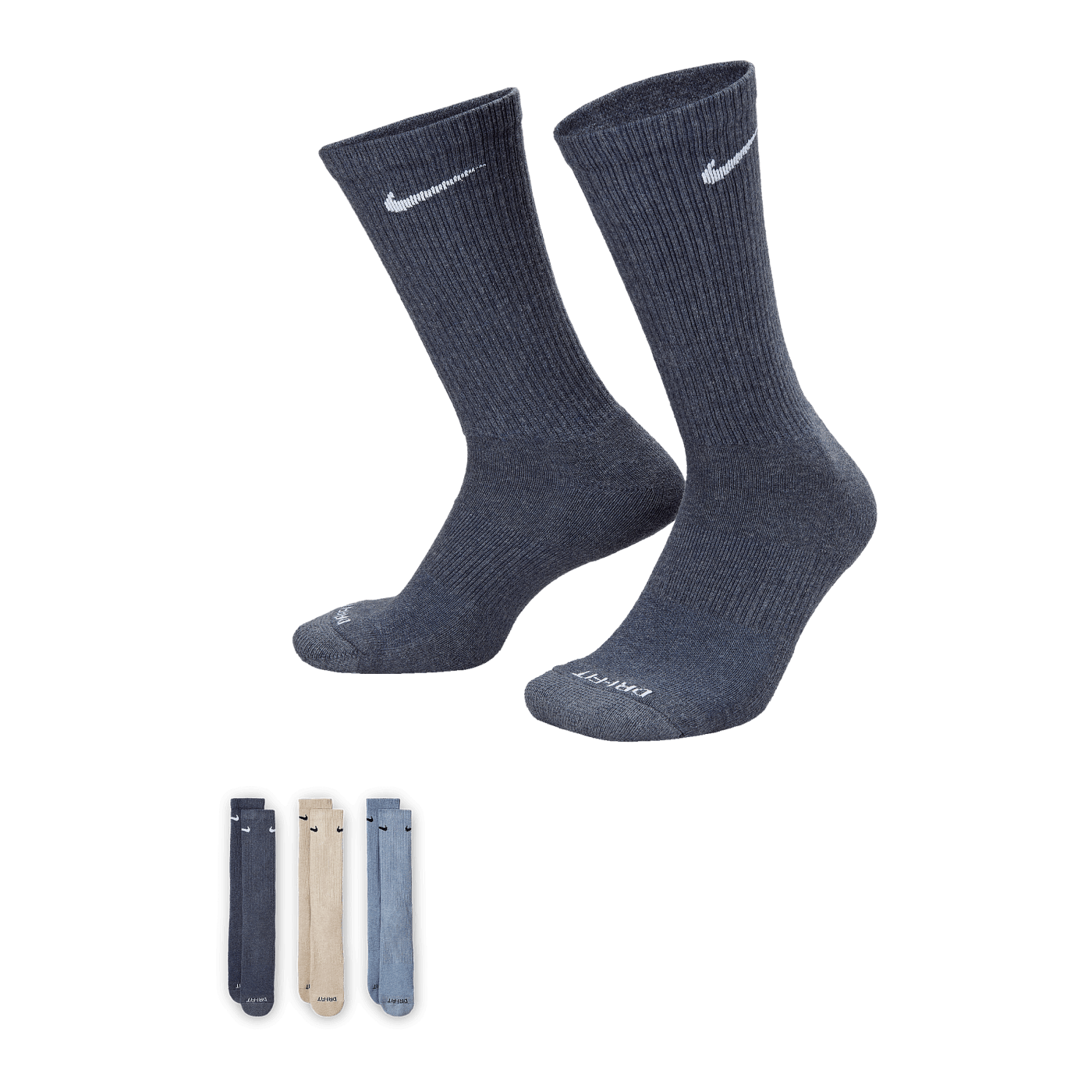 Nike Everyday Plus Cush Crew Socken Schwarz F901