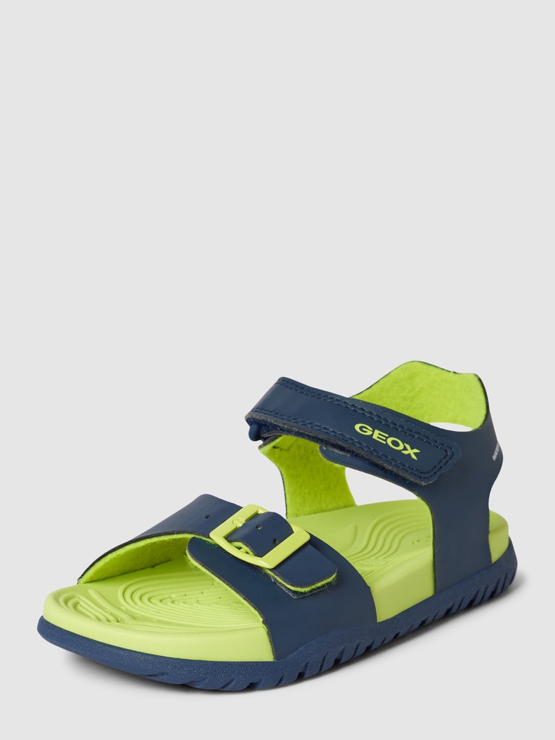Sandalen mit Label-Detail Modell 'FUSBETTO' in marineblau
