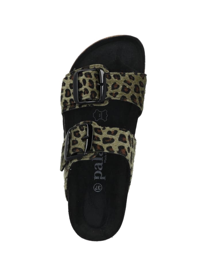 palado Pantoletten in Leo Kaki Grün günstig kaufen