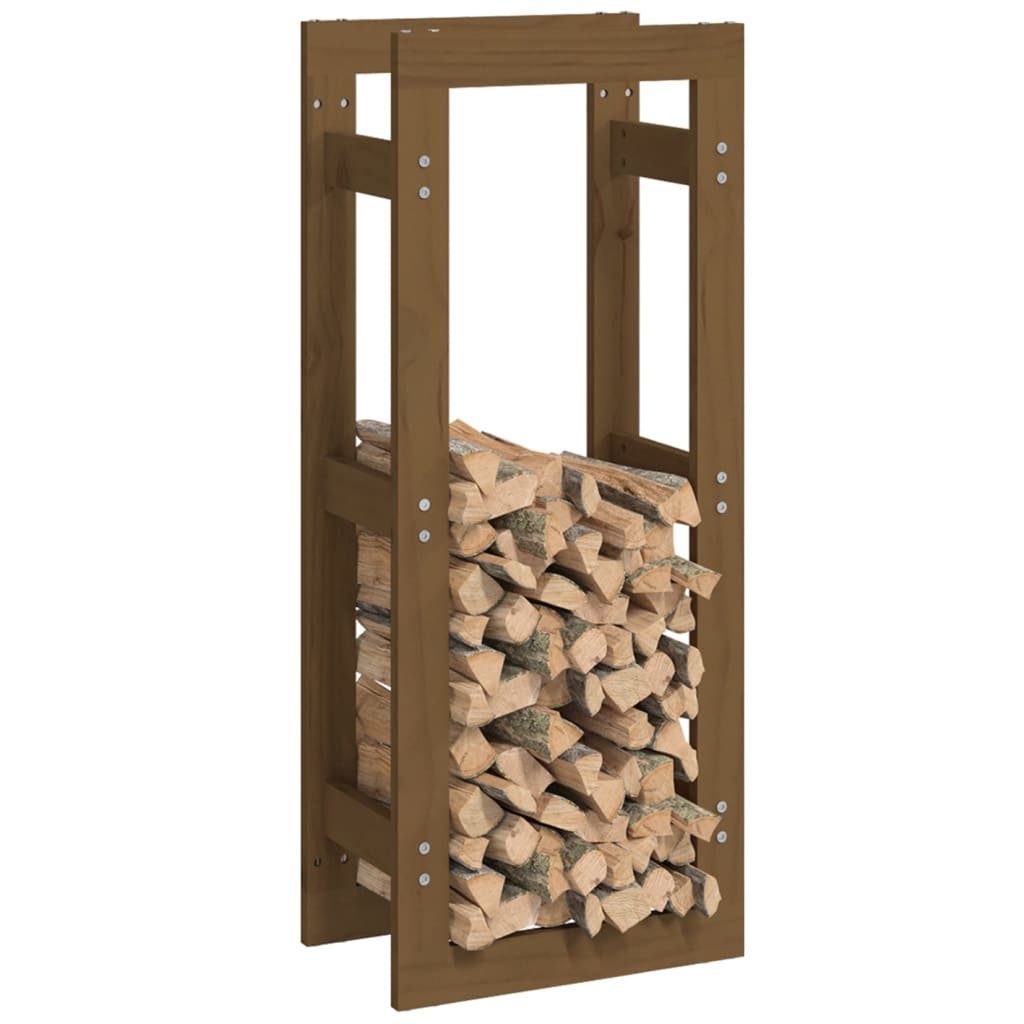 vidaXL Kaminholzregal Kaminholzregal Honigbraun 41x25x100 cm Massivholz Kiefer, BxTxH:41x25x100 cm