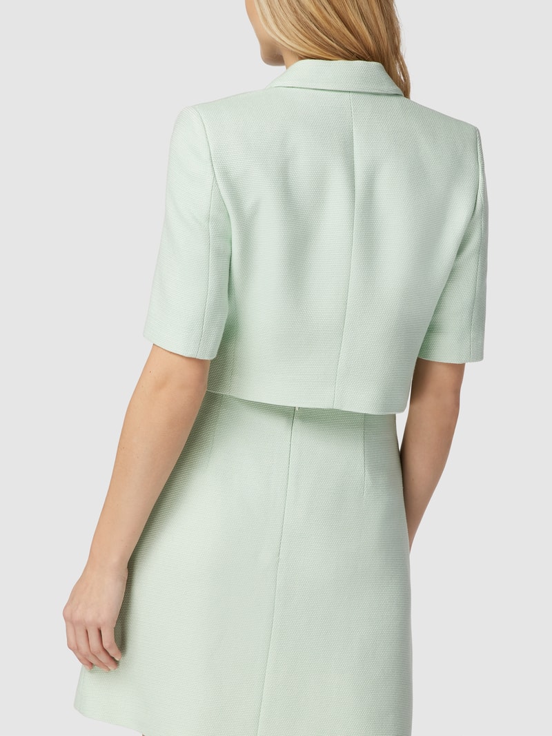 Cropped Blazer mit Strukturmuster in hellgrün