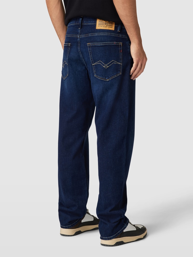 Relaxed Fit Jeans im 5-Pocket-Design Modell 'KIRAN' in marineblau