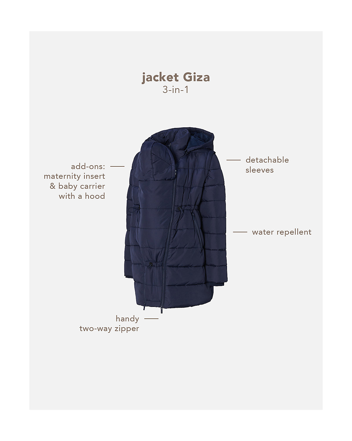 Umstandsjacke Winter Giza 3-Way Umstandsjacken