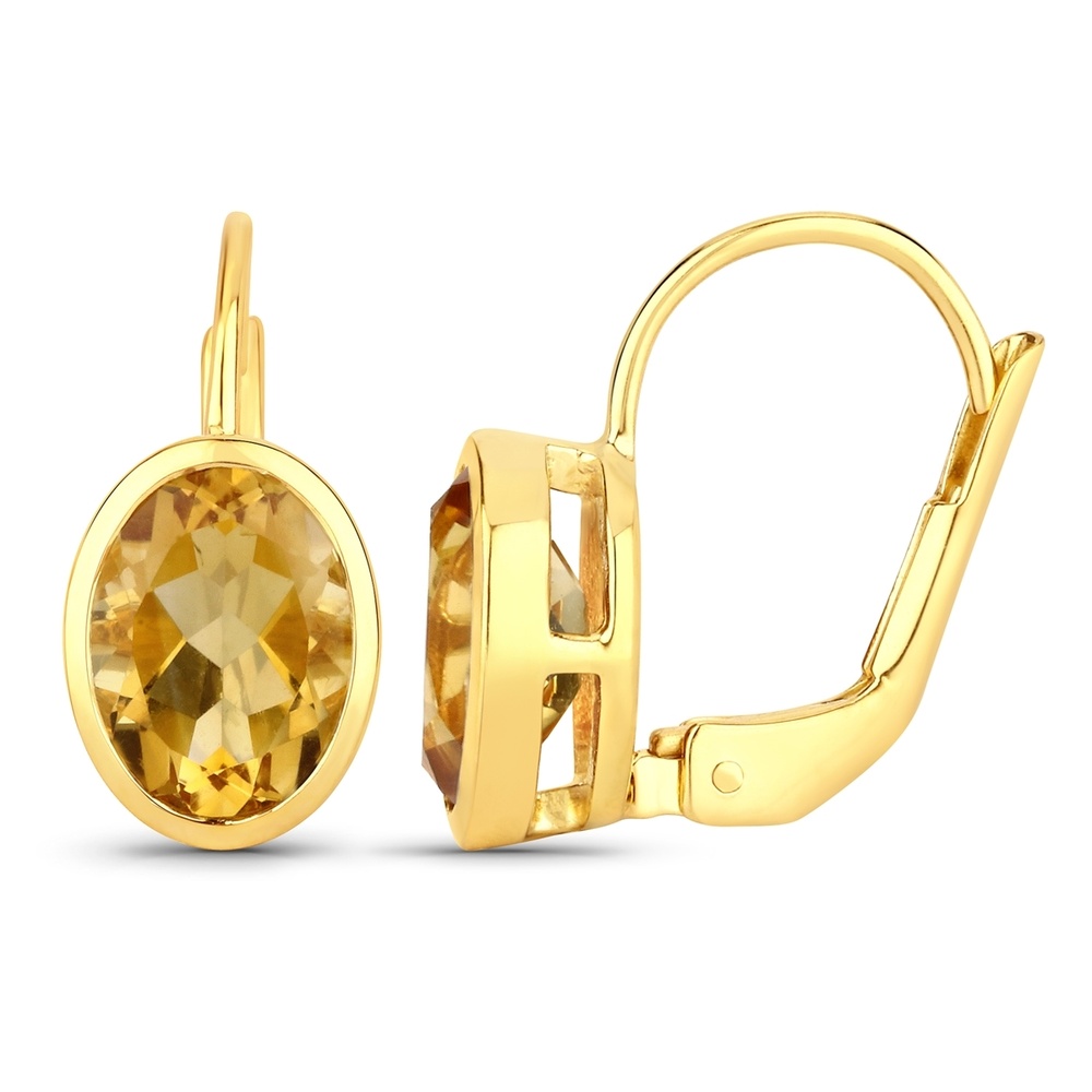 Rafaela Donata Boucles doreilles Argent sterling Citrine en Or jaune Bijoux