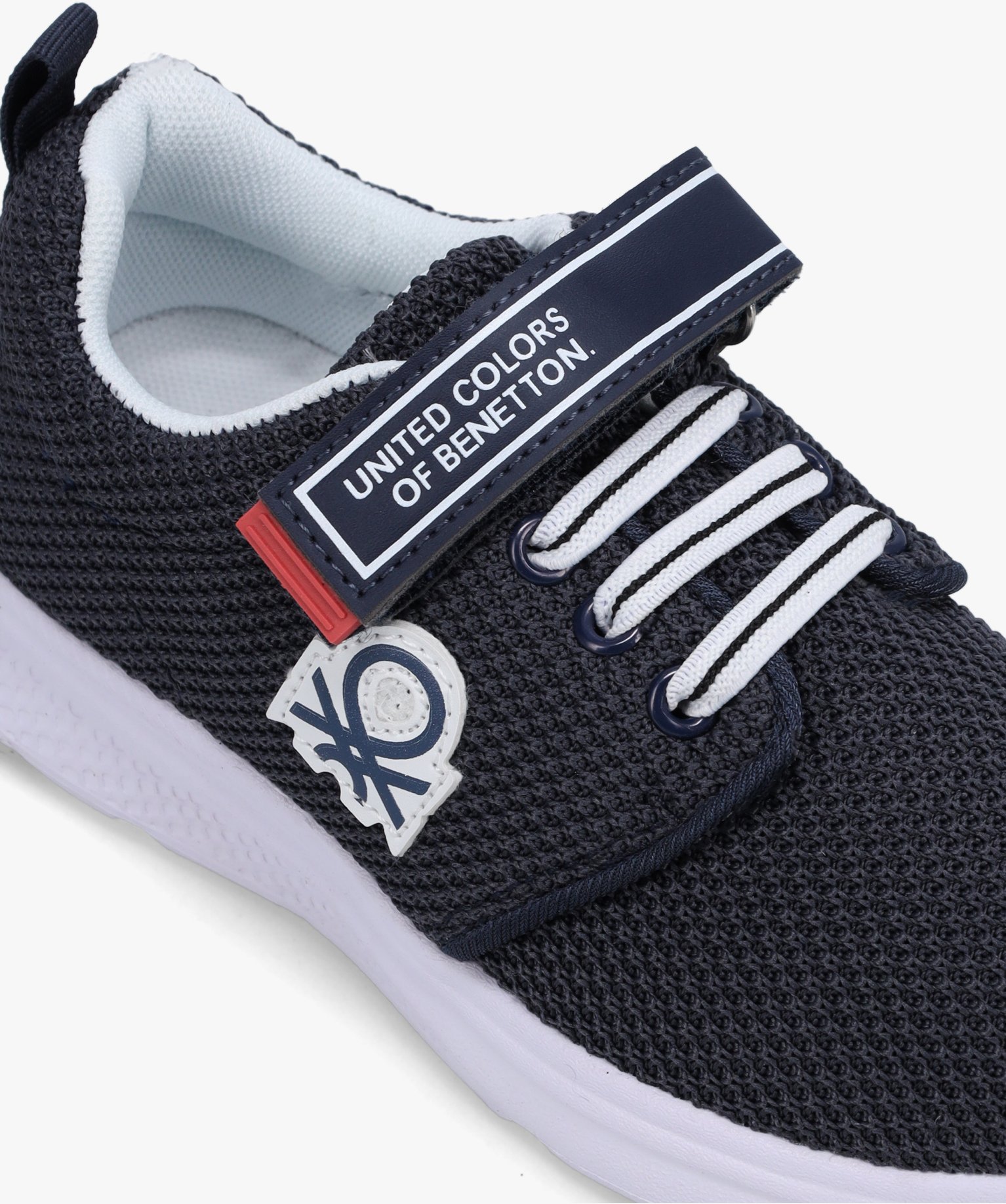 Baskets Garçon running dessus maille unie - Benetton marine | GEMO