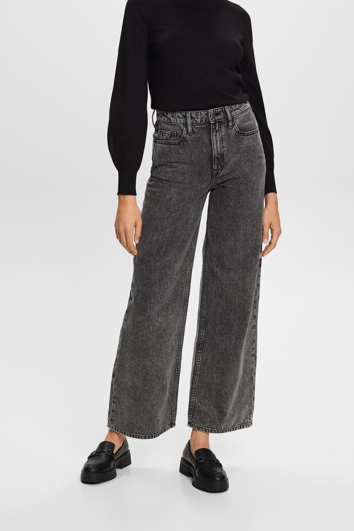 Retro-Jeans mit hohem Bund und weitem Bein