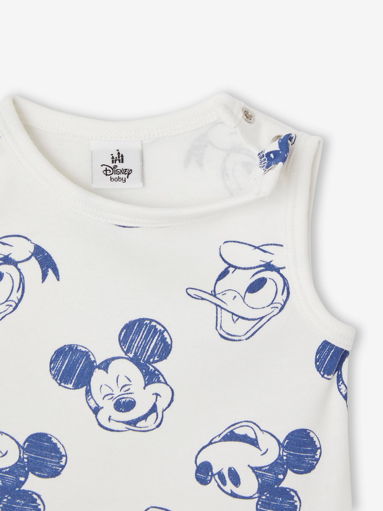 Mickey 2er-Pack ärmellose Baby Bodys Disney MICKY MAUS - himmelblau