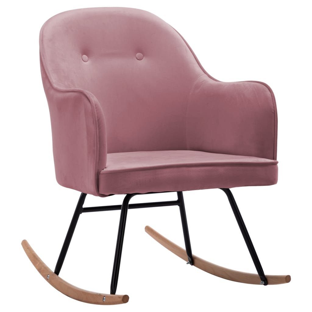 möbelando Schaukelstuhl Aletshausen (B/H/T: 60x84x74 cm), aus Samt in Rosa