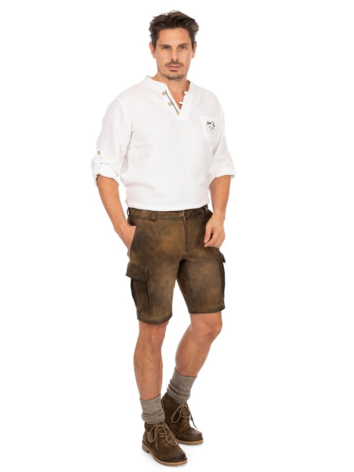 MADDOX Lederhose CARGO in braun günstig kaufen