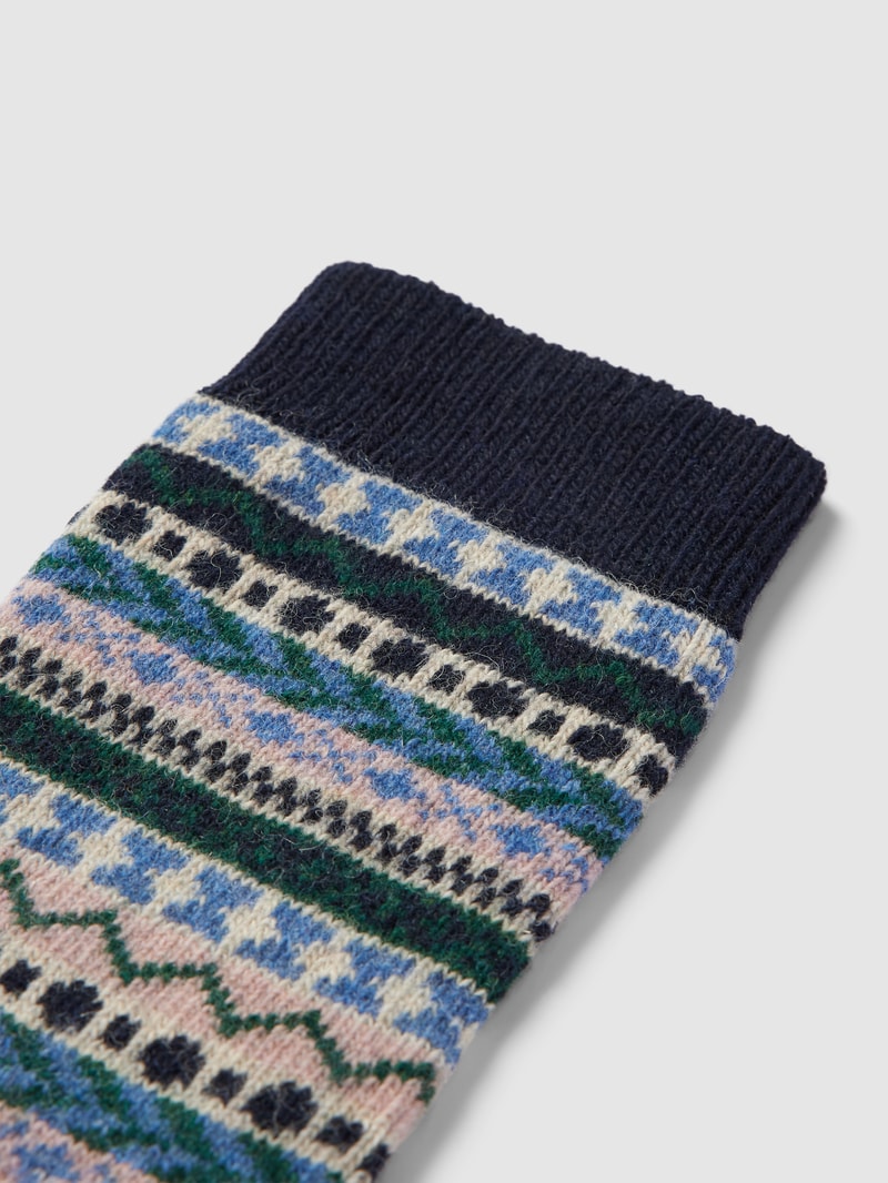 Socken mit Allover-Muster in dunkelblau
