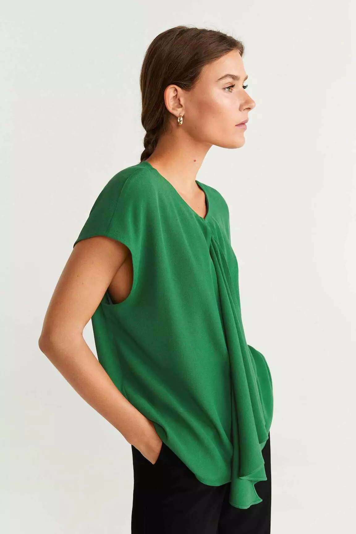 Mango Tops Femme couleur vert