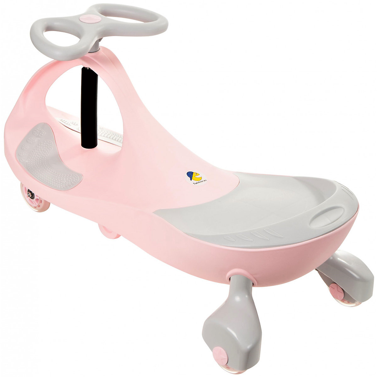 Auto Twist Car mit Lenker, Kleinkinderfahrzeug mit Kautschuk Räder, LED Rosa