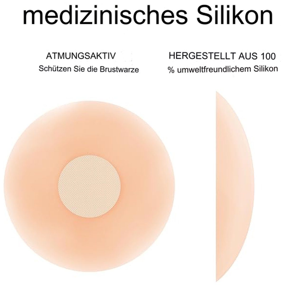 B.X BH-Einlagen 4-teiliges Set Pasties Frauen Brustwarzenabdeckungen Wiederverwendbar (4 Paar), Selbstklebend pads Silikon Brustwarzenlose Abdeckungen BH für Kleid