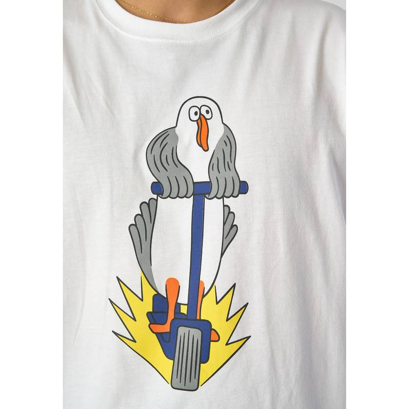 Cleptomanicx Scooter Gull Printshirt Herren