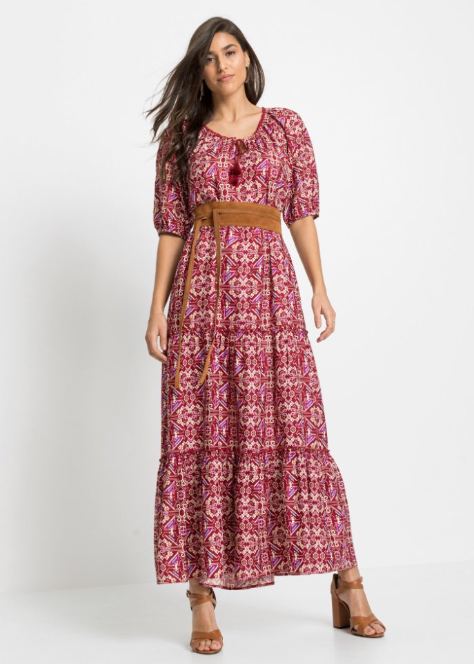 Bedrucktes Maxikleid aus nachhaltiger Viskose