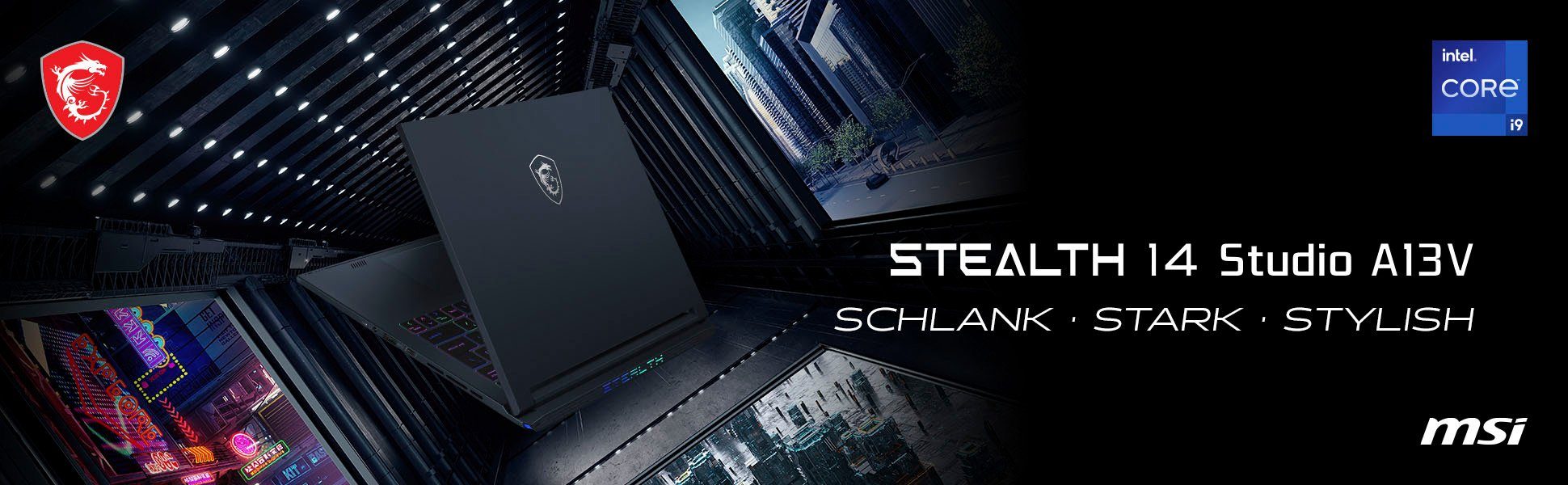 MSI Stealth 14 Studio A13VE-029 Gaming-Notebook (35,7 cm/14 Zoll, Intel Core i7 13700H, GeForce RTX 4050, 1000 GB SSD)