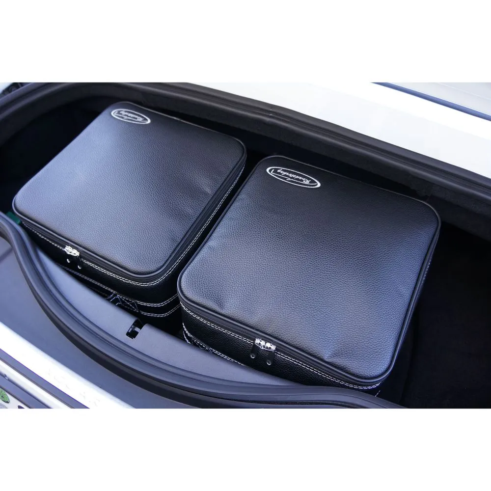 Roadsterbag Jaguar F-Type (EU) Cabrio bis 5\/2016 - 4tlg. Kofferset Kofferraum - Silbergraue Naht\/Futter Grau