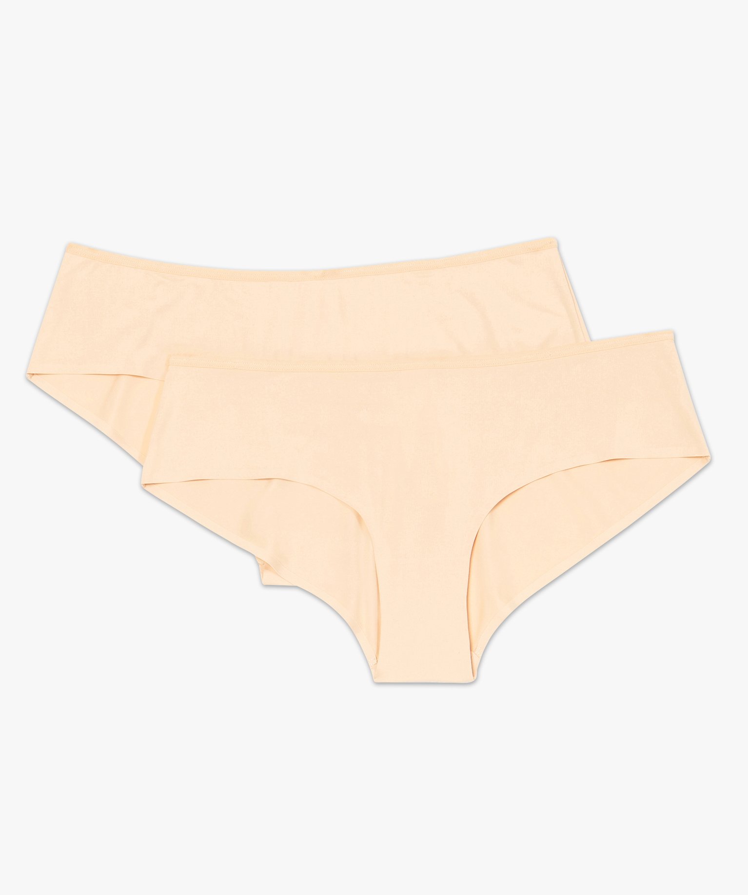 Shorties unis en microfibre femme (lot de 2) beige | GEMO