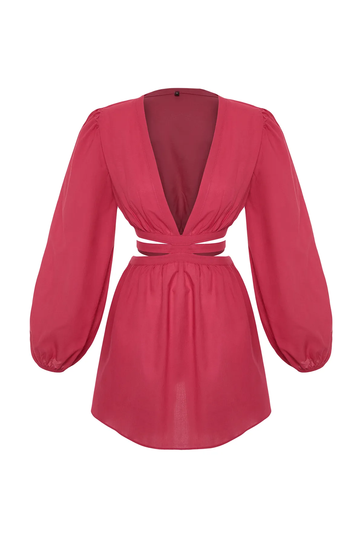 Trendyol Collection  Fuchsia Mini gewebtes Cut-Out/Fenster-Strandkleid TBESS23EL00140