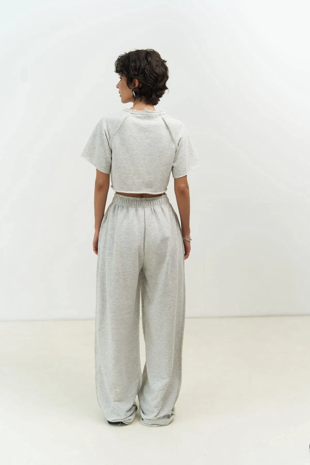 MAİ COLLECTİON  Marcio Karmelange Crop-Trainingsanzug-Set