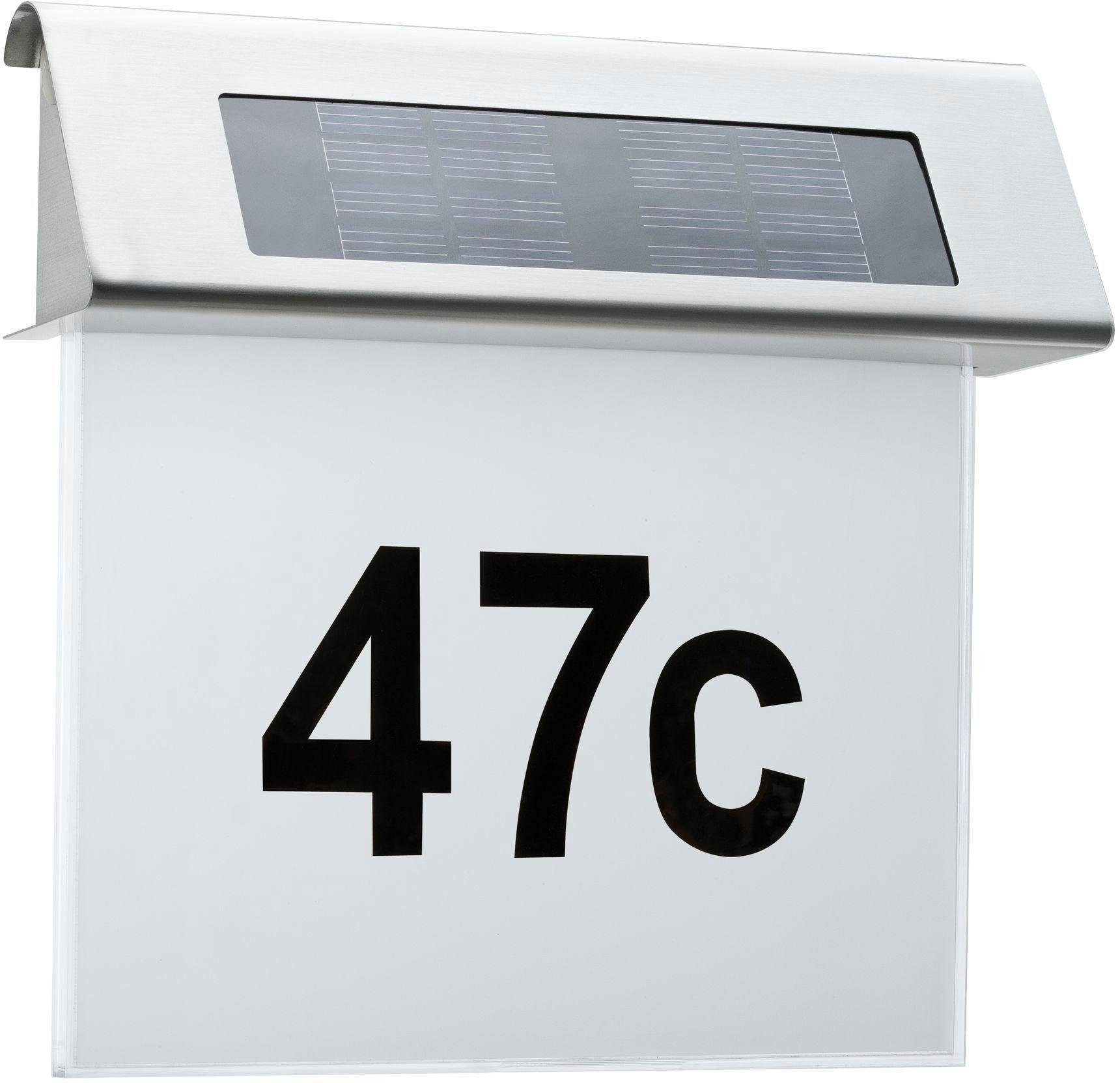 Paulmann LED Außen-Wandleuchte Hausnummer, Tageslichtsensor, LED fest integriert, Warmweiß, LED-Modul