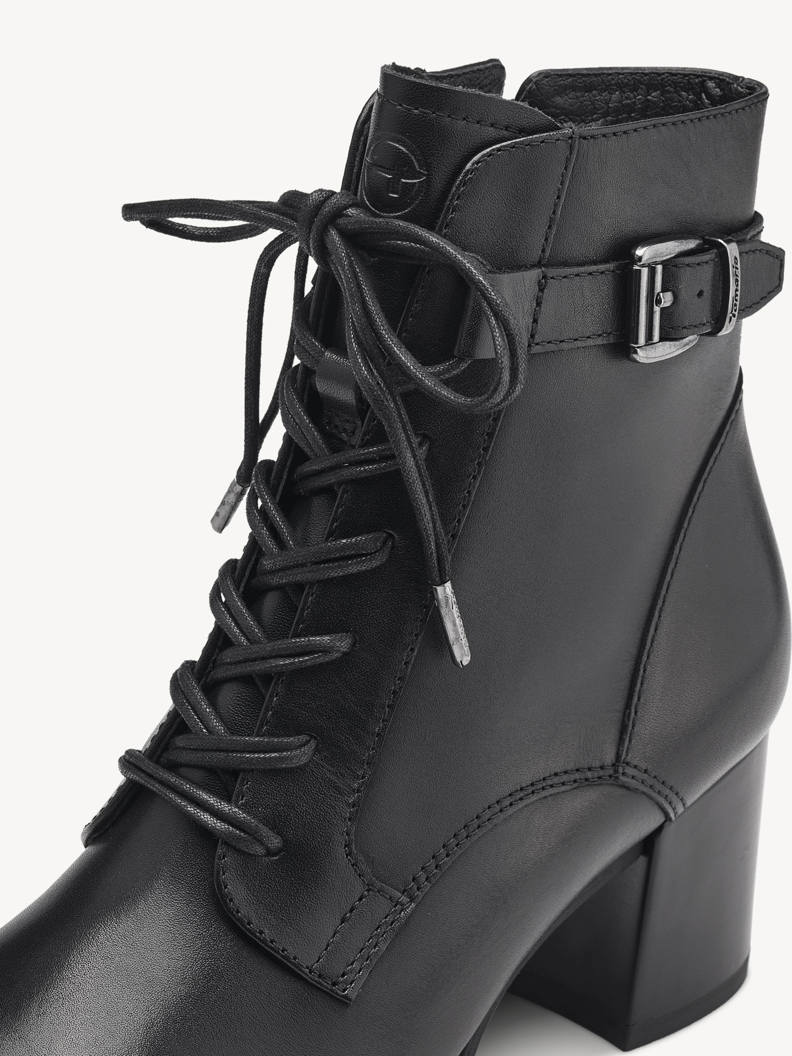 Bottine en cuir - noir