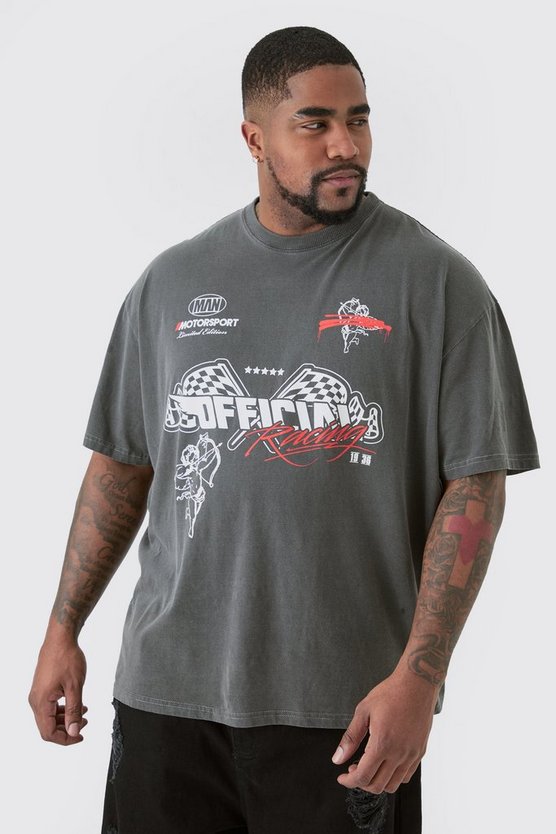 Plus Oversize T-Shirt mit Print