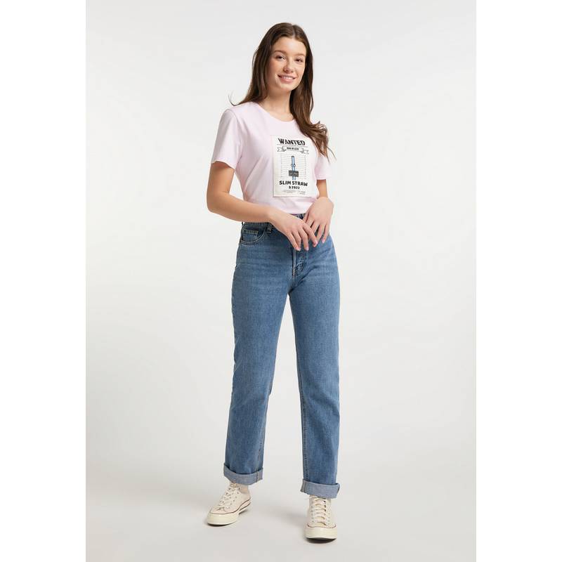 SOMWR T-Shirt With Square Aqua Bottle Print T-Shirt Damen