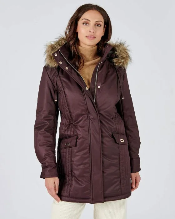 Parka chaude à piqûres fantaisie Thermolactyl