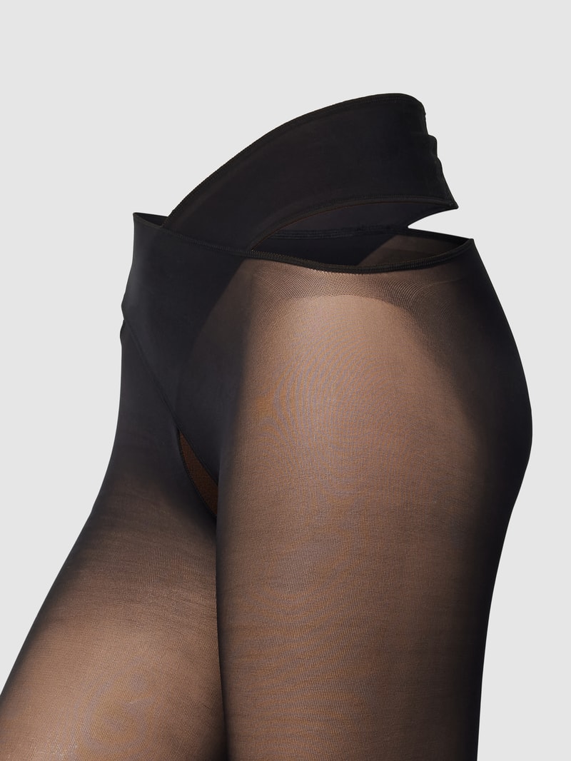 Semitransparente Strumpfhose Modell 'INDIVIDUAL 12 STAY-HIP' in black